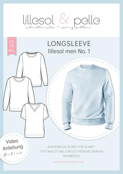 Herren - Papierschnittmuster lillesol men Longsleeve No. 1
